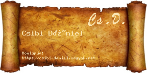 Csibi Dániel névjegykártya