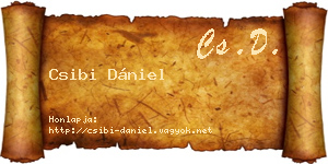 Csibi Dániel névjegykártya
